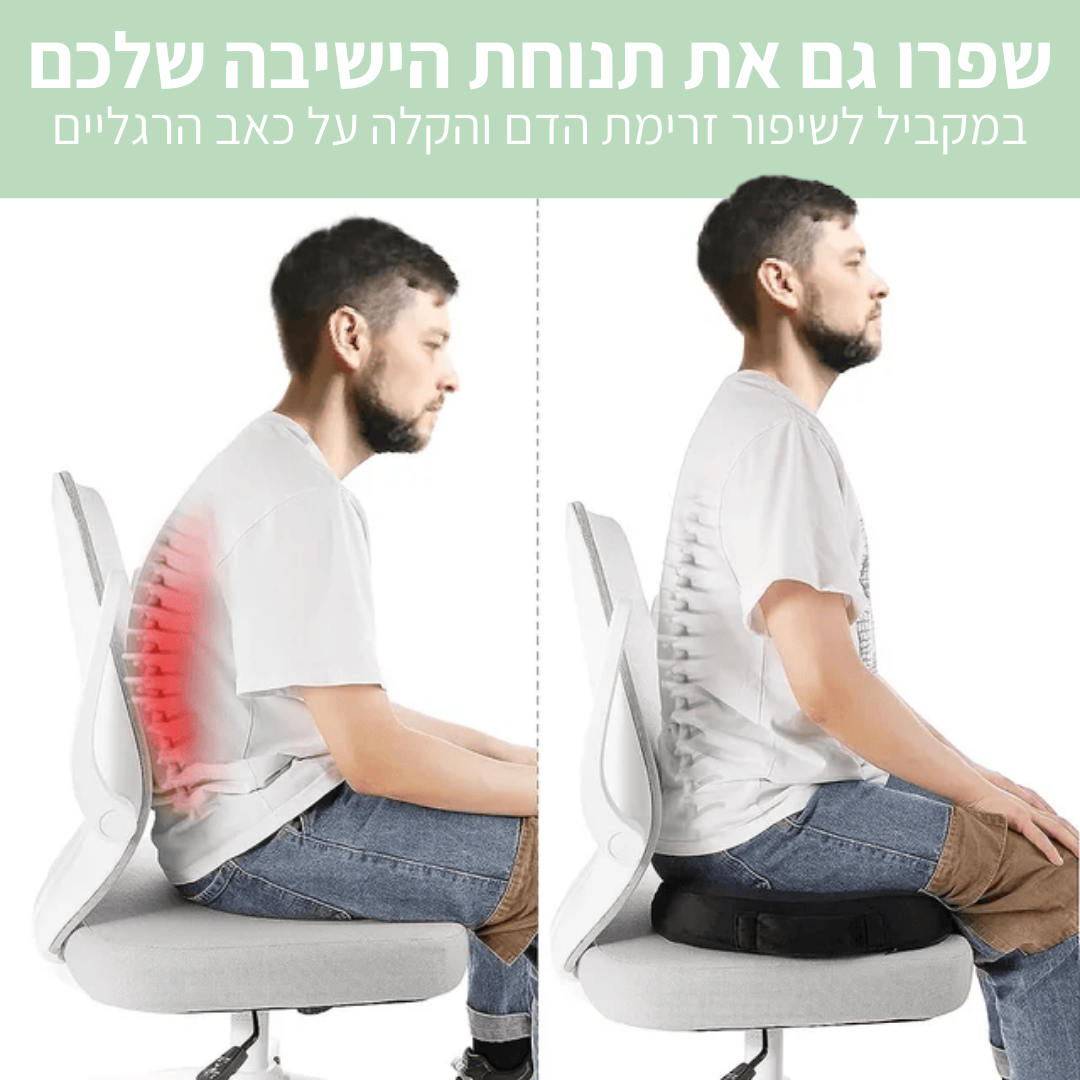 כרית ישיבה אורתופדית- להסרת לחץ וכאבים בישיבה